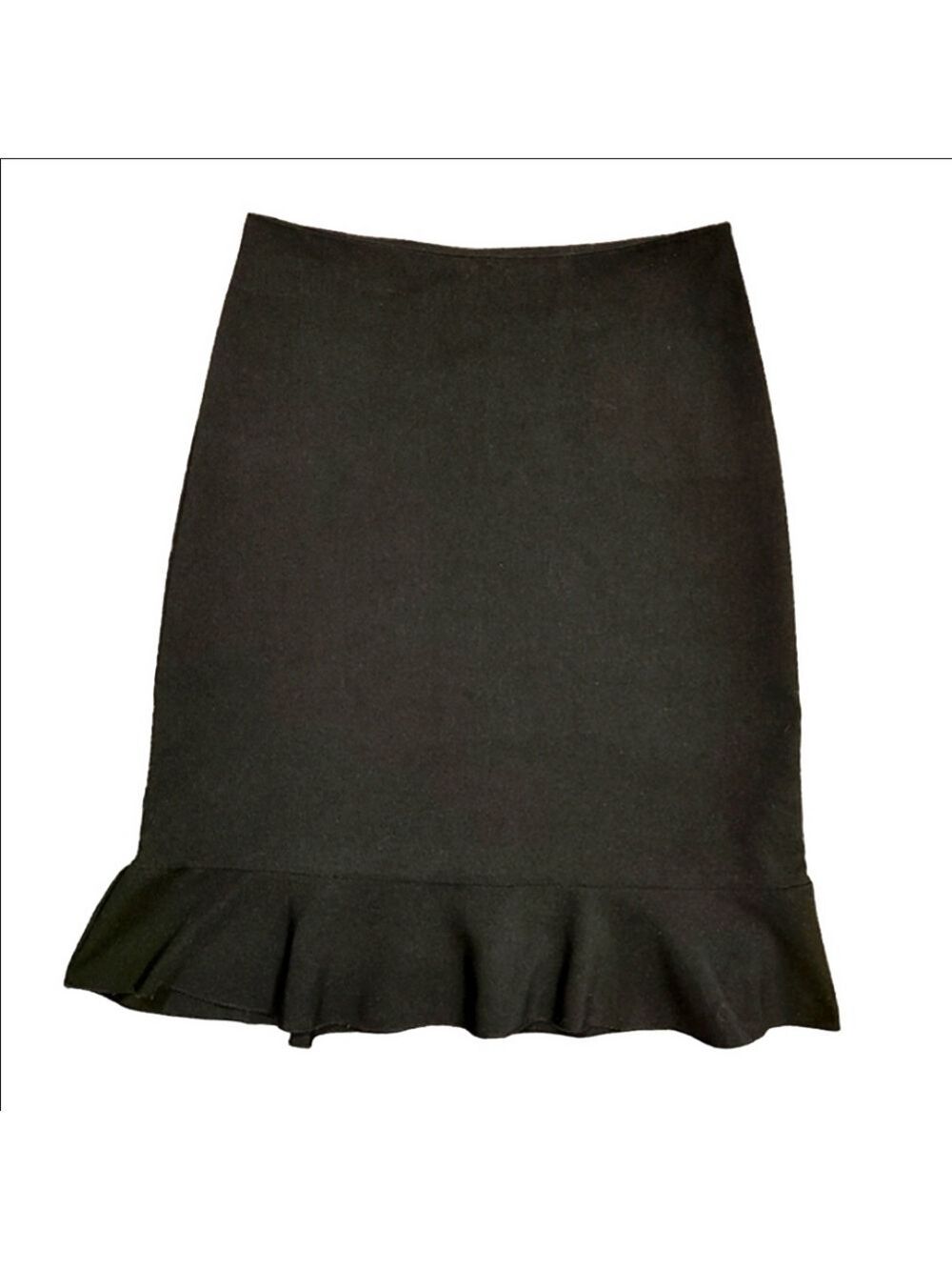 90s Fairweather Whimsygoth Ruffled Midi Skirt Low Rise Flounce Hem Vintage